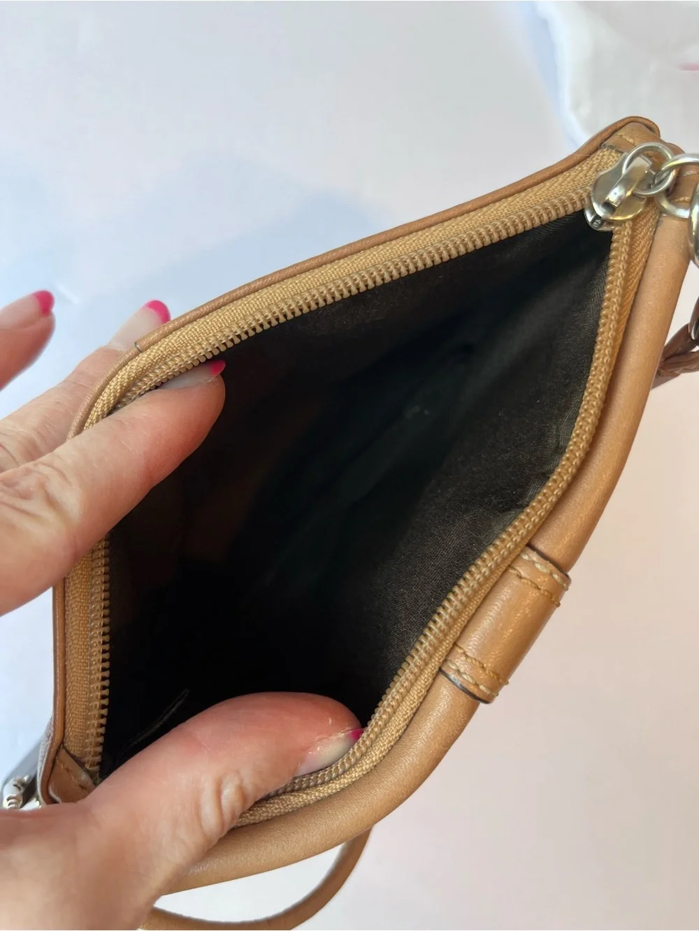 Vintage Coach Tan Soho Wristlet Y2K